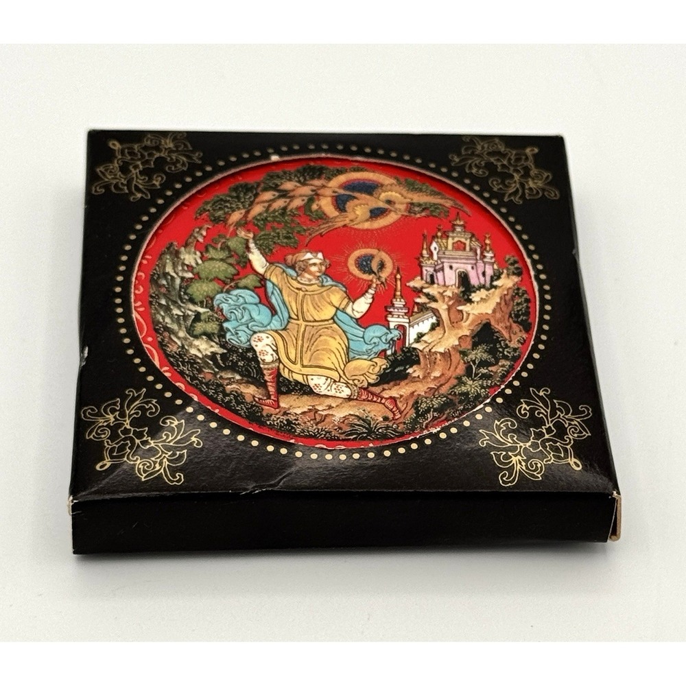 1990 Palekh USSR Porcelain Hanging Ornament Firebird Alexei Kochupalov Box